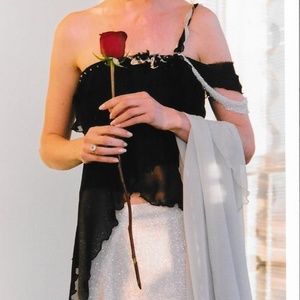 one of a kind silk midriff by Angelo Lambrou